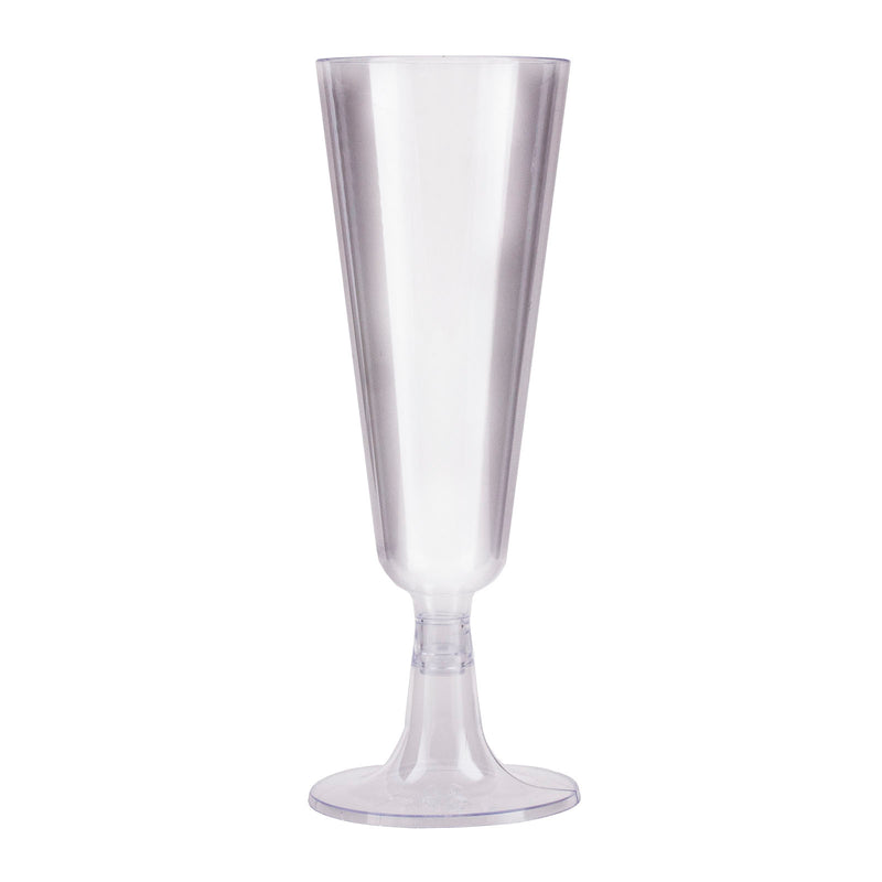 Party Essentials 20 Count Two-Piece Hard Plastic Mimosa/Champagne Flutes - 5 oz - Clear