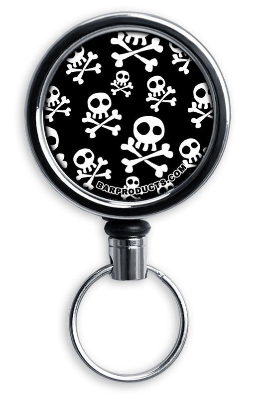 Mirrored Chrome Retractable Reel ONLY – Skulls