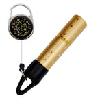 Mister Leash™ - Retractable Clip-on Atomizer for Hand Sanitizers - Golden Floral Design - Refillable