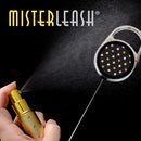 Mister Leash™ - Retractable Clip-on Atomizer for Hand Sanitizers - Gold Stars Design - Refillable