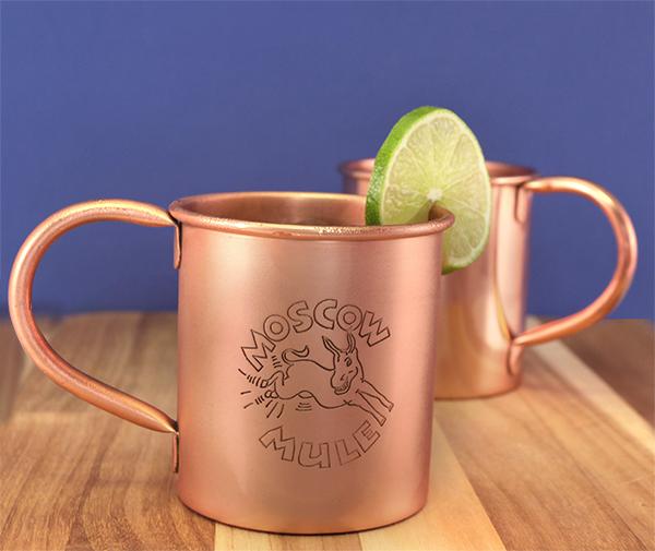 Copper Moscow Mule Mug - 16 ounce - With Logo