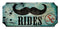 Mustache Rides Wood Plaque Kolorcoat™ Sign