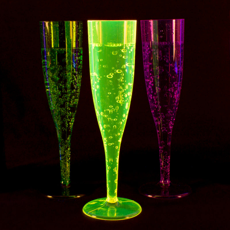 5oz. Clear Plastic Square Champagne Flutes 6pk.