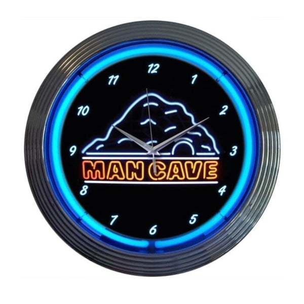 Man Cave Neon Clock - 15" Diameter