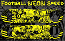 Speed Bottle Opener / Bar Key - Neon Football Collage - Neon Yellow