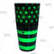 Neon green cocktail shaker - grungy united states flag