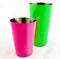 BarConic® Cocktail Shaker Set - 28oz / 18oz Weighted Tins - Neon Green / Neon Pink