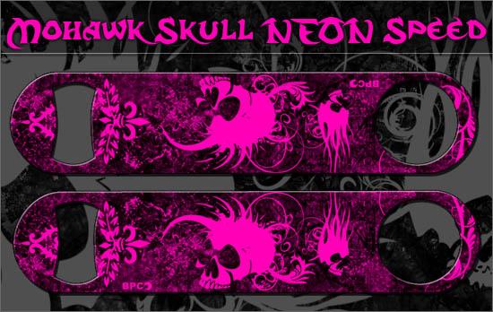 Mohawk Skulls Neon Pink 