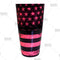 Neon pink cocktail shaker - grungy united states flag