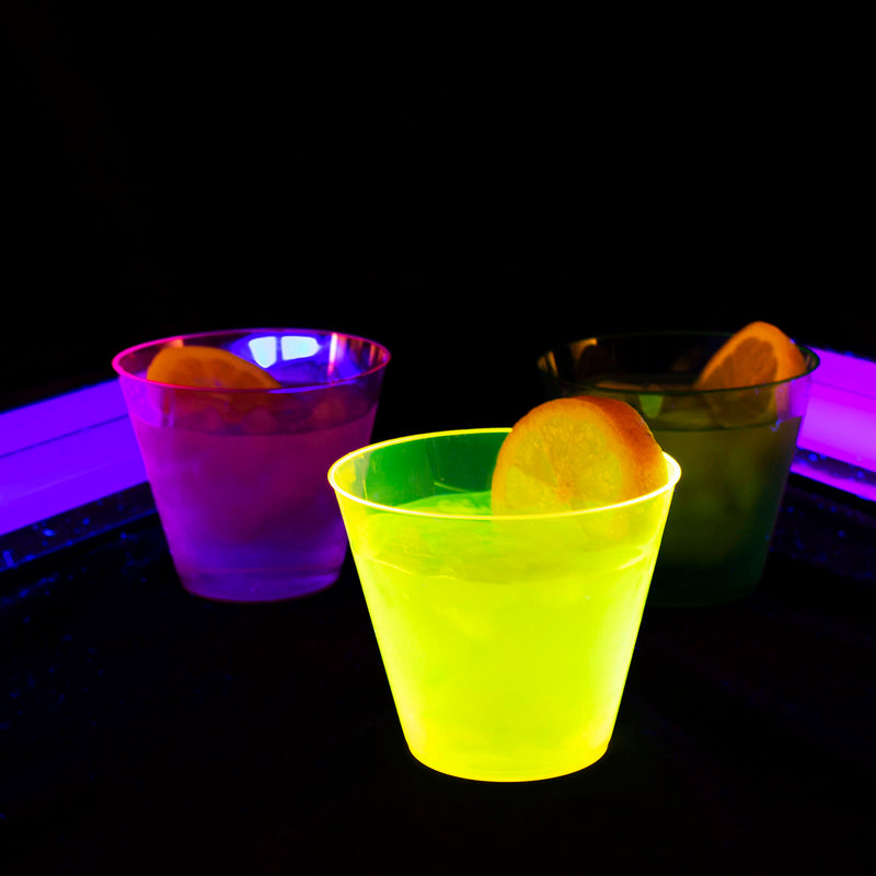 50 count - Assorted Neon Tumblers  - 9 ounce