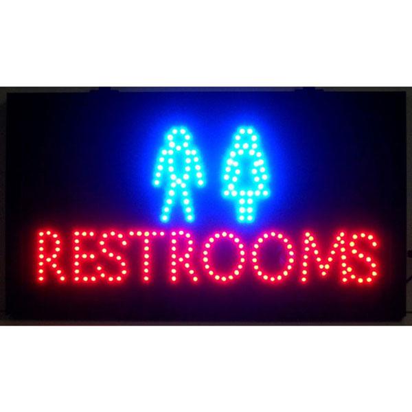 Restrooms LED Sign