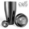 Olea™ 3-Piece Cocktail Shaker Deluxe - Gunmetal Plated - 24 ounce