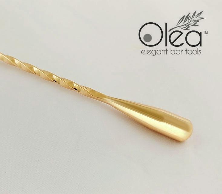Olea™ Gold Plated Bar Spoon - Weighted Tip - 50cm Length