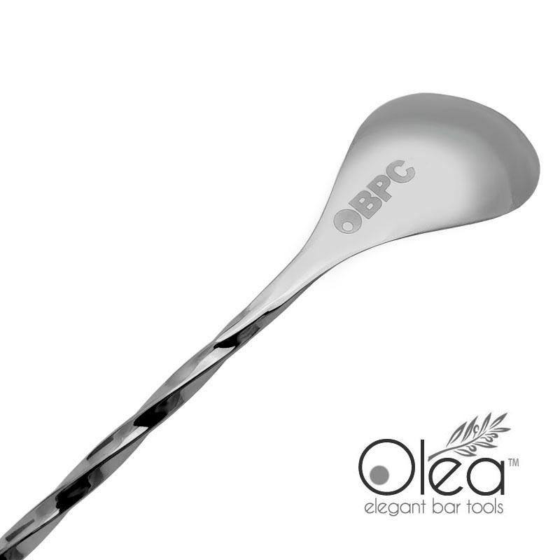 Olea™ Gunmetal Plated Bar Spoon - Bent Tip - 40cm Length