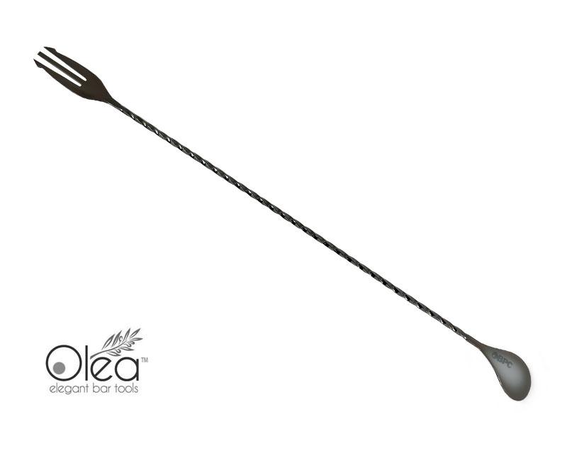Olea™ Gunmetal Plated Bar Spoon - Trident Fork Tip - 40cm Length