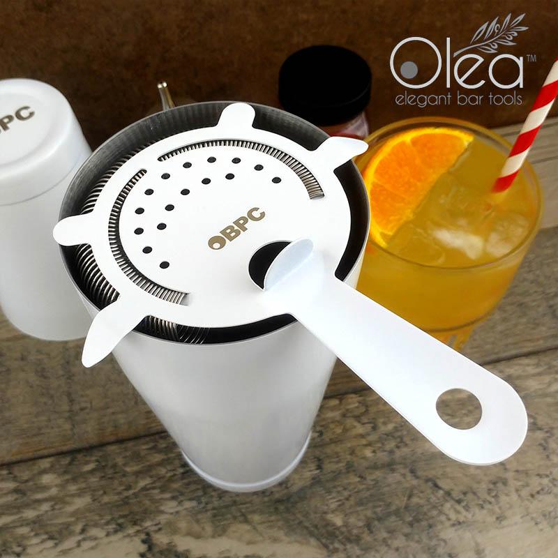 Olea™ Cocktail Strainer - 4 Prong - Matte White