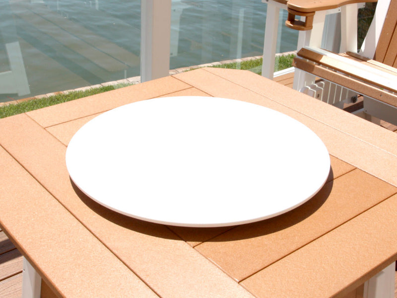outdoor firepit bowl lazy susan cover white