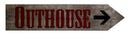 Outhouse Wood Arrow Sign- Right