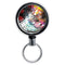 Mirrored Chrome Retractable Reel - Painted Floral