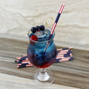 BarConic® "Eco-Friendly" Paper Straws - 7 3/4" USA Flag - Packs of 100