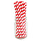 BarConic® "Eco-Friendly" Jumbo Paper Straws - 7 3/4" Red Stripe - 100 pack