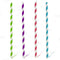 BarConic® Eco-Friendly Paper Straws - Striped Assorted Colors - Pack of 100