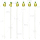 Pineapple Glass Drink Stirrers - Set of 6