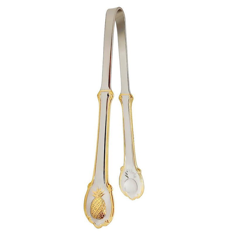 Stainless Steel Ice Bucket Tongs Serving Bar Tongs for Ice Cube Sugar, Gold