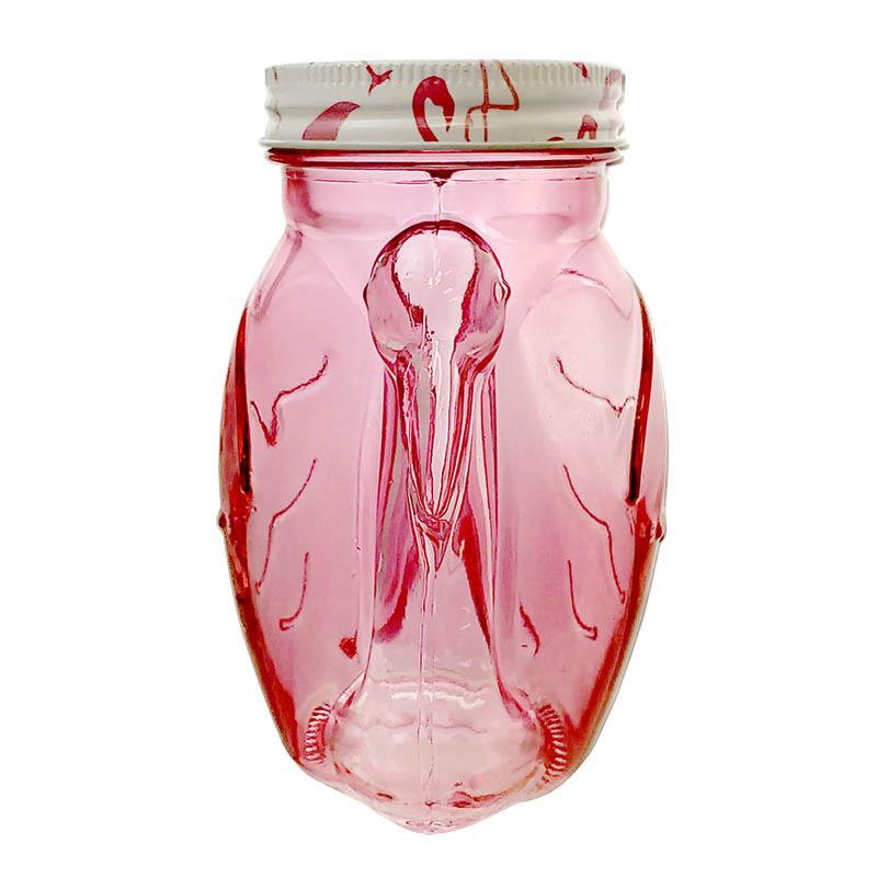 BarConic® 18 oz. - Pink Flamingo Mason Jar