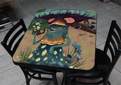 Pipe Mushroom 24" x 30" Wooden Table Top - Two Types Available