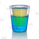 BarConic® Plastic Shot Glass with Double Wall - Blue - 1.5 oz