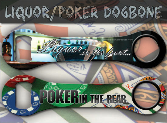 Dog Bone Bottle Opener - Liquor / Poker