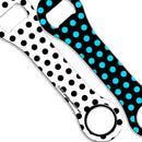 Kolorcoat™ Dog Bone Bottle Opener - Polka Dot - BLUE / BLACK / WHITE