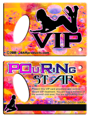 VIP Pouring Star Credit Card Bottle Opener