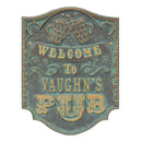 CUSTOMIZABLE Cast Aluminum Plaque - Pub "Welcome" Design