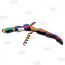 Double Hinged Iridescent Rainbow Corkscrew