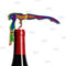 Double Hinged Iridescent Rainbow Corkscrew