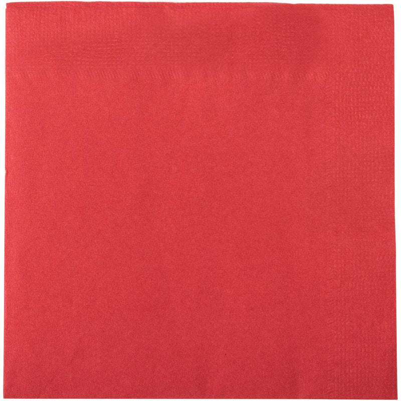 BarConic® 10” x 10” 2-PLY Colored Paper Beverage Napkins – Red – Pack of 250