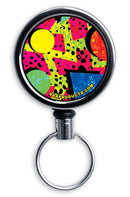 Mirrored Chrome Retractable Reel - Colorful Elements