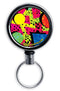 CUSTOMIZABLE Mini Bottle Opener with Retractable Reel - Colorful Elements