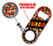 CUSTOMIZABLE Mini Bottle Opener with Retractable Reel - Grungy Retro Dots