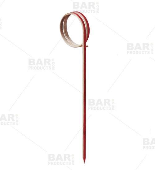 BarConic® Ring Bamboo Cocktail Pick Kit with Display Stand