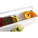 Roll Top Condiment Holder (Fruit Trays) with 1-Quart (6) Inserts