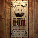 CUSTOMIZABLE Large Vintage Wooden Bar Sign - Jamaican Rum - 11 3/4" x 23 3/4"