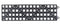  San Jamar 3 1/2" x 12" Black Interlocking Bar Mat Strip 