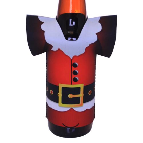 T-Shirt Style Bottle Cooler - Santa Version 2