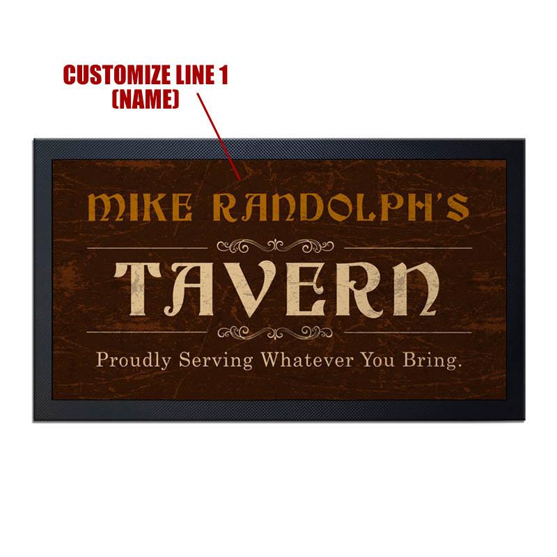 Custom Bar Service Mat - Tavern - 17.25" x 10"
