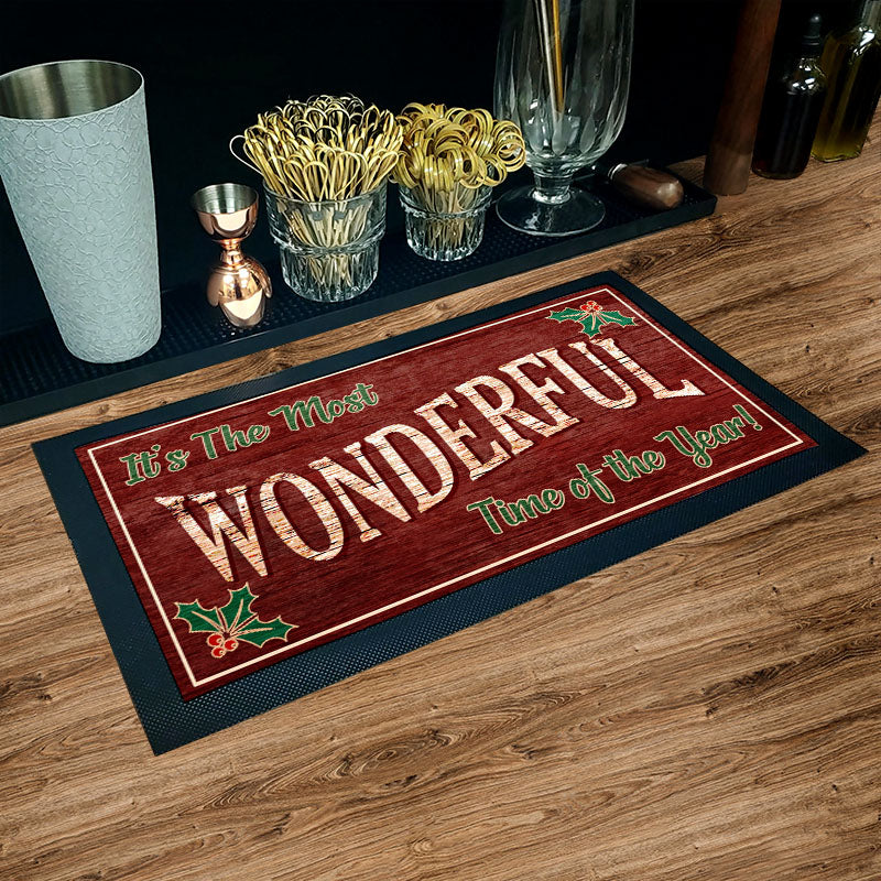 Wonderful Time of the Year Bar Service Mat - 17.25" X 10"
