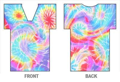 T-Shirt Style Bottle Coozie - Tie Dye