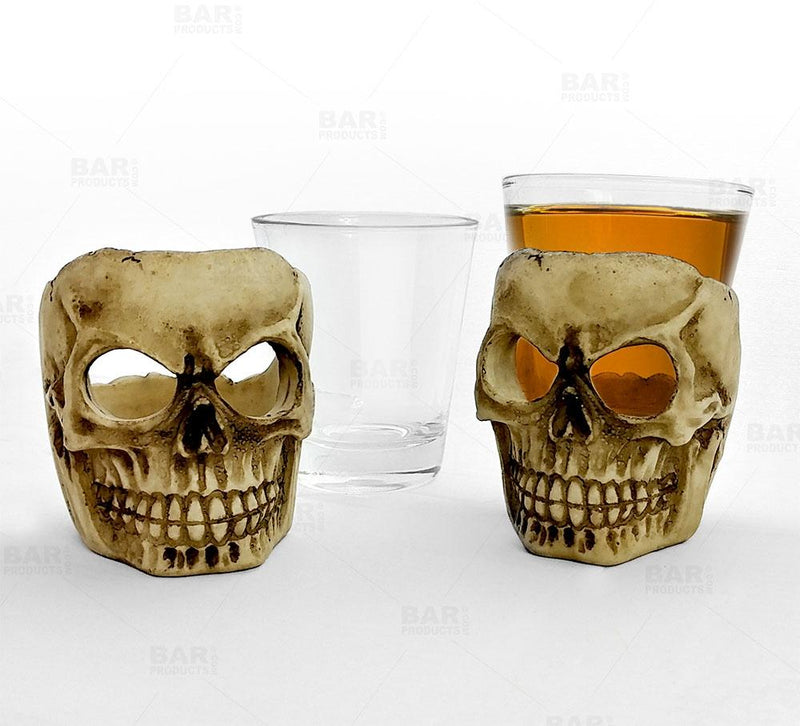 BarConic® Shot Glass w/ Ceramic Skull Base - 2 ounce – Bar Supplies